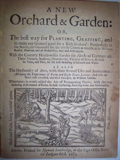 Appraisal: Lawson W A New Orchard Garden printed for Hannah Sawbridge