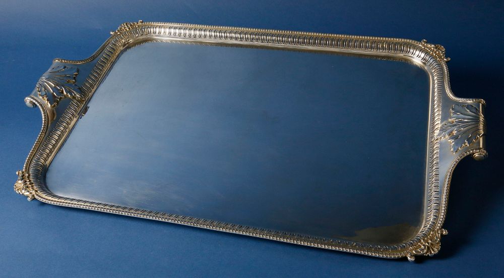 Appraisal: Marshall Snelgrove London English Electroplate Serving Tray circa Marshall Snelgrove