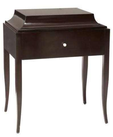 Appraisal: French modern nightstand late th c in a glossy espresso