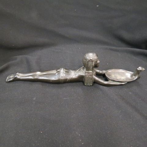 Appraisal: Art Deco Egyptian Incense Burner Cleopatria style lady lying down