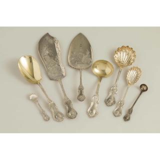 Appraisal: Tucker Reichel Silver Serving Pieces Prince Albert Pattern Assorted Reichel