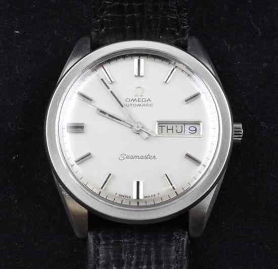 Appraisal: A gentleman's 's stainless steel Omega Seamaster automatic wrist watch