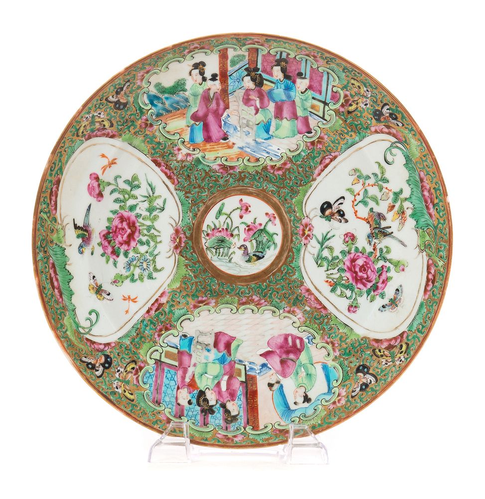 Appraisal: Large Rose Mandarin Deep Plate Large Rose Medallion deep plate