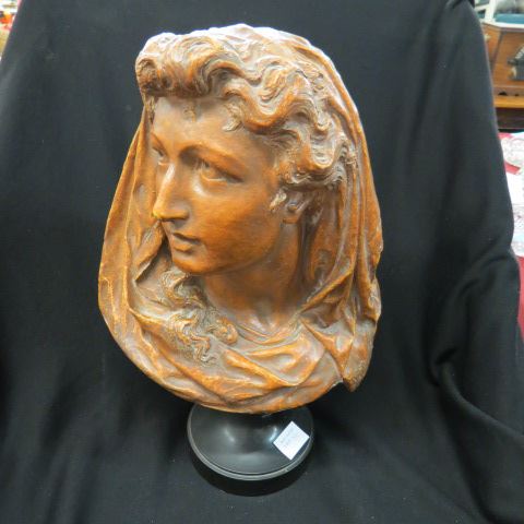 Appraisal: Comeur Terra Cotta Bust of a Woman th century tall