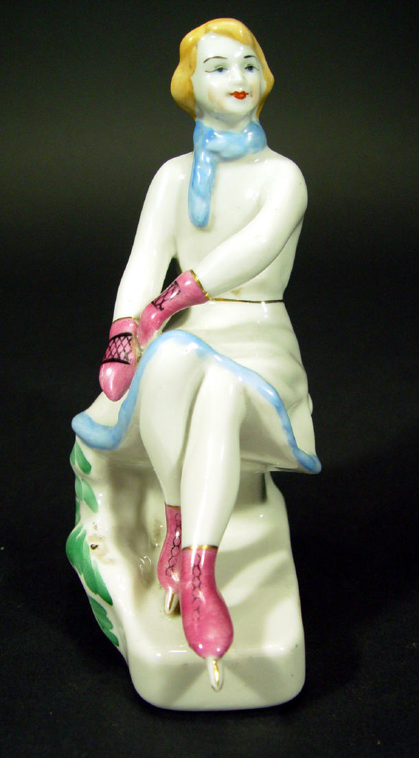 Appraisal: Hand painted USSR porcelain figurine of an ice skater factory