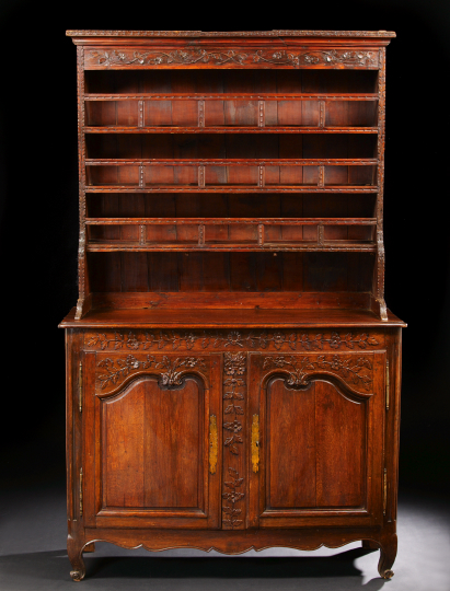 Appraisal: Provincial Oak and Mahogany Vasselier late th century the upper