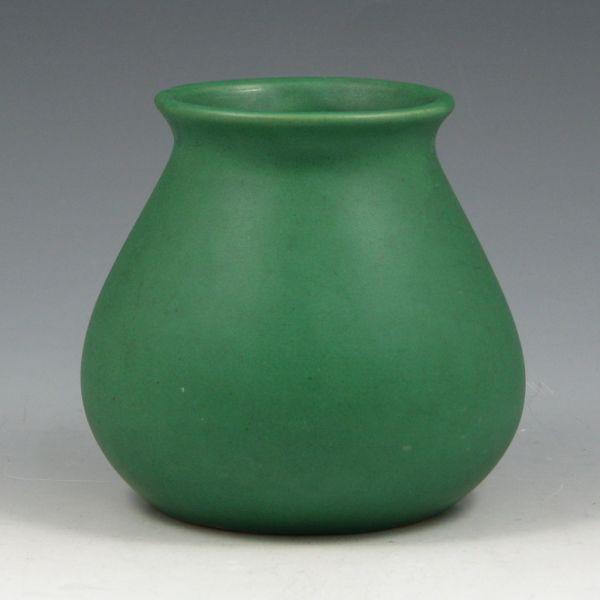 Appraisal: Roseville Egypto vase in matte green Marked with Rozane Egypto