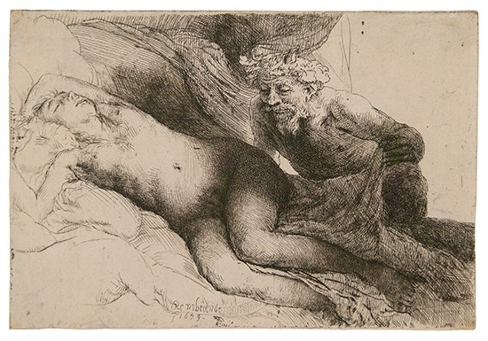 Appraisal: REMBRANDT VAN RIJN Jupiter and Antiope the Larger Plate Etching