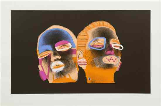 Appraisal: Ed Paschke American - Sepia Deux with title page serigraph