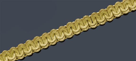 Appraisal: A GOLD BRACELET G BELIN CIRCA Yellow gold g Decorative