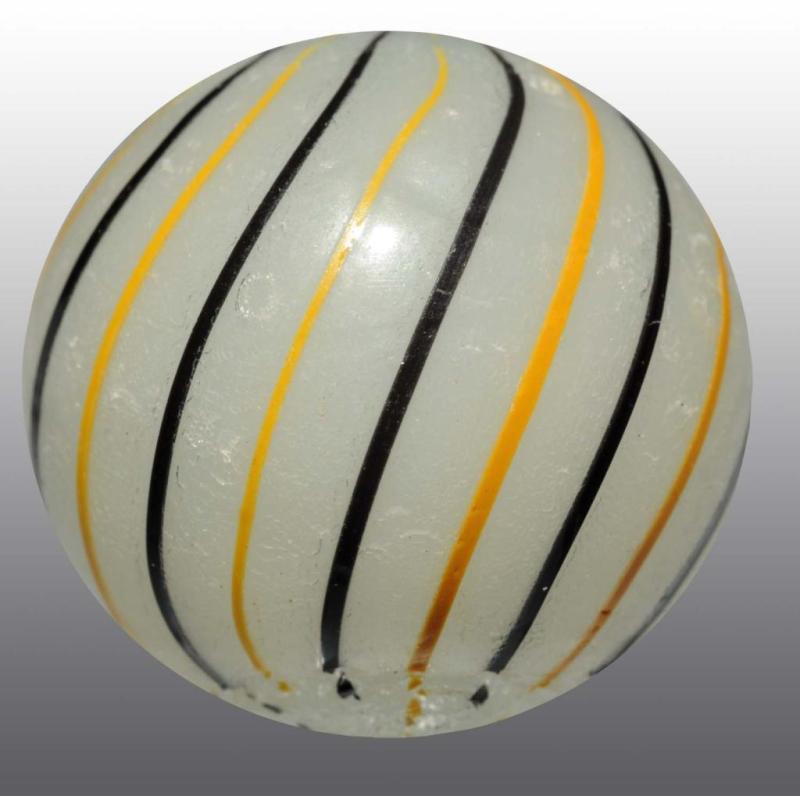 Appraisal: Clambroth Marble Description Very unusual bands of black and yellow