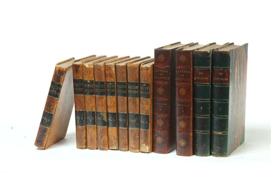 Appraisal: TWELVE LEATHERBOUND VOLUMES Includes Thackeray The Virginias London Bradbury and