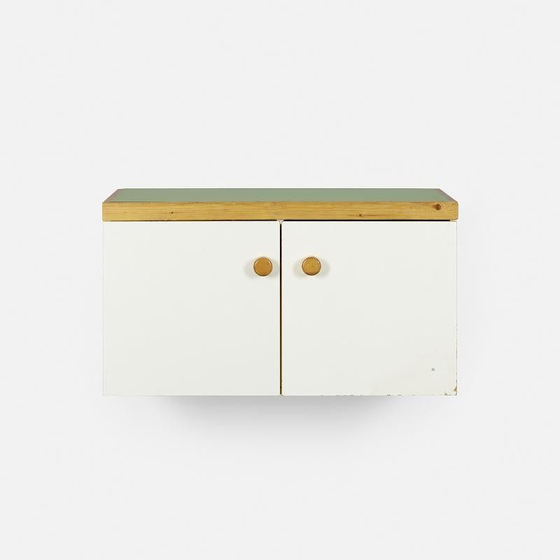 Appraisal: Charlotte Perriand wall-mounted cabinet from Les Arcs Savoie Charlotte Perriand