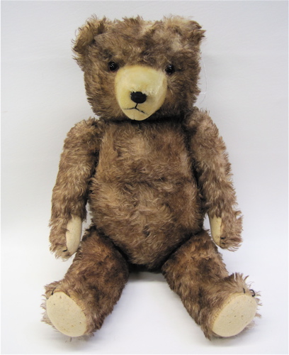 Appraisal: BROWN FROSTED MOHAIR TEDDY BEAR fully jointed straw filled felt