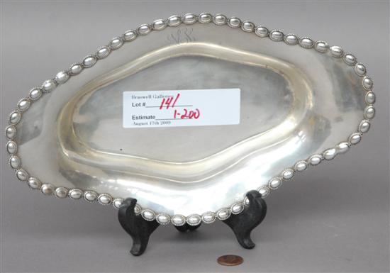 Appraisal: STERLING SILVER BREAD BASKET Shreve Co S F oval form