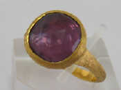 Appraisal: An Italian carat yellow gold and amethyst ring by Marco