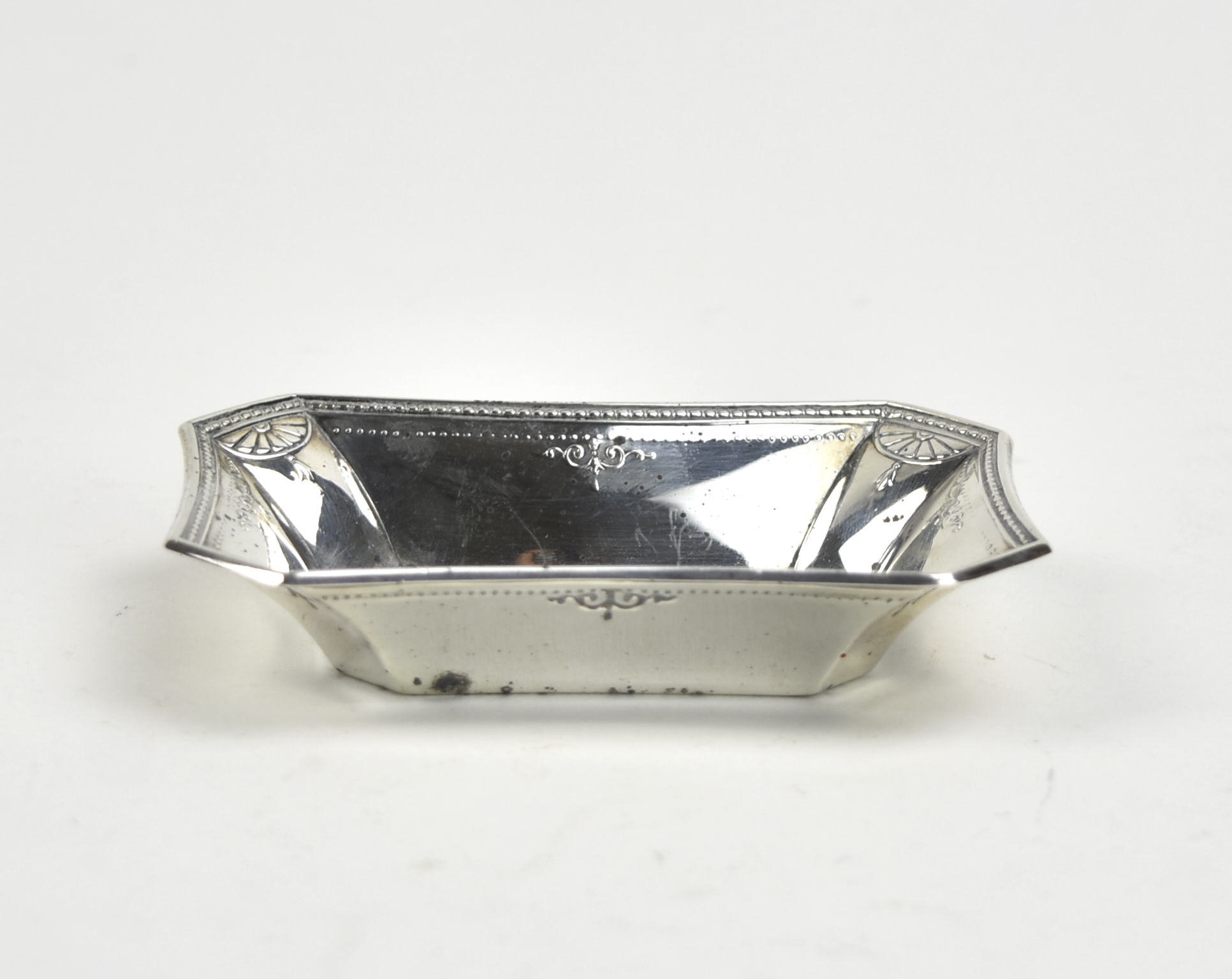 Appraisal: Tiffany Co Sterling Silver Chased Rectangular Tray with a 'M'