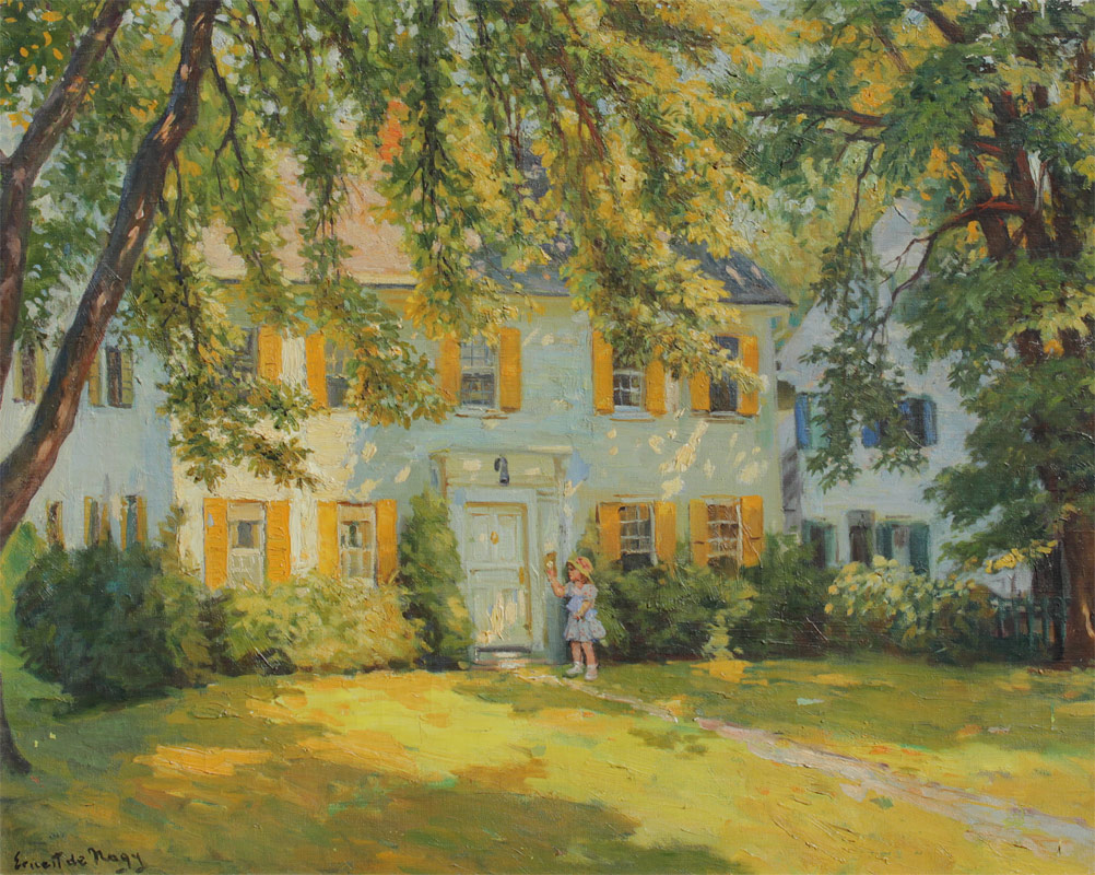 Appraisal: de NAGY Ernest American - Summertime in the Neighborhood Oil