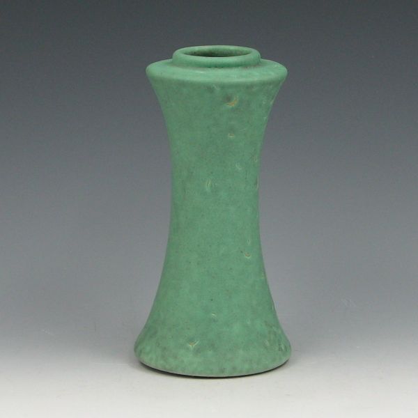 Appraisal: Teco matte green Arts Crafts corset vase with a nicely