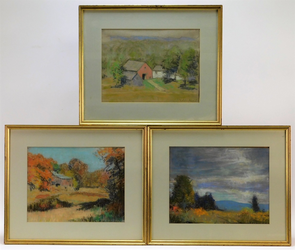 Appraisal: CHARLES HENRY RICHERT LANDSCAPE PASTEL DRAWINGS Maine Massachusetts - Includes