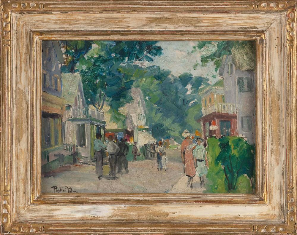 Appraisal: PAULINE LENNARDS PALMER ILLINOIS NORWAY - STREET SCENE PROVINCETOWN OIL