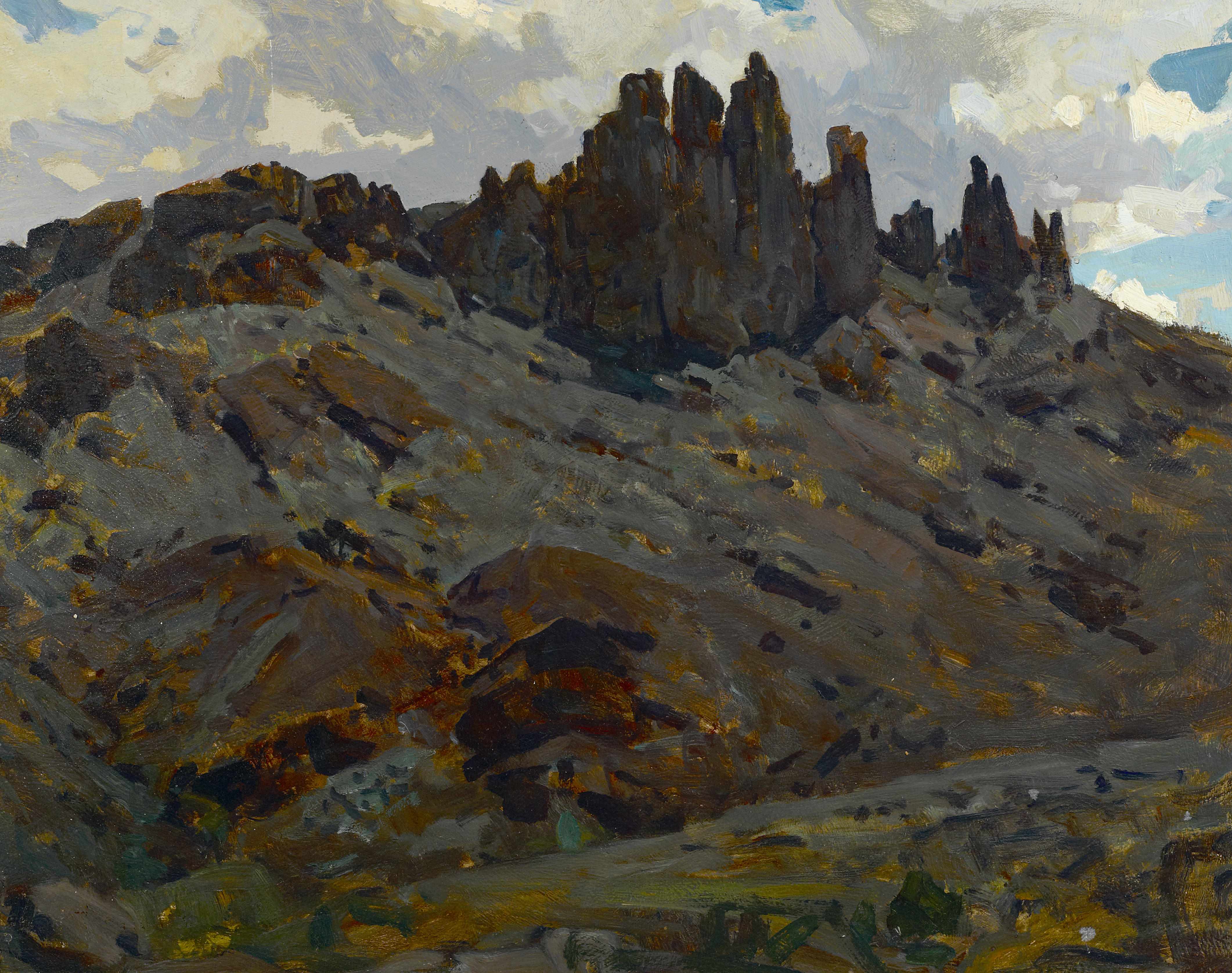 Appraisal: Frank Tenney Johnson American - Butte Montana unsignedoil on masonite