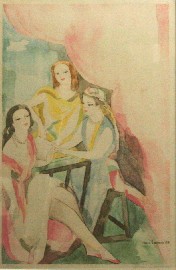 Appraisal: Marie Laurencin French - Untitled Three Women Seated lithograph signed