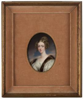 Appraisal: Henry Pierce Bone ''Frances Anne Georgiana'' portrait unsigned inscribed verso