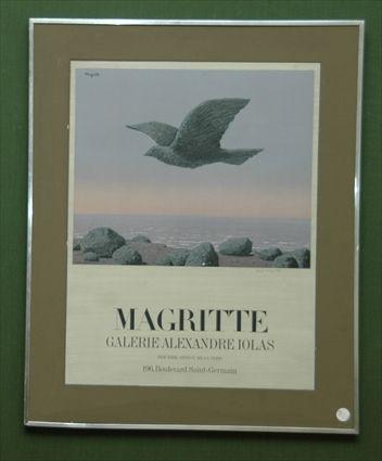 Appraisal: Framed Magritte Poster