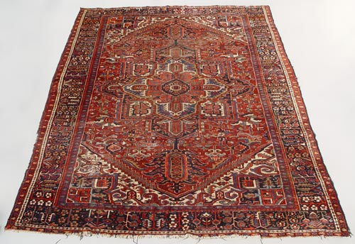 Appraisal: HAND TIED ORIENTAL HERIZ CARPET Approx ' '' x '