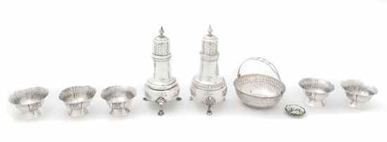 Appraisal: A Pair of Sterling Silver Salt and Pepper Shakers together