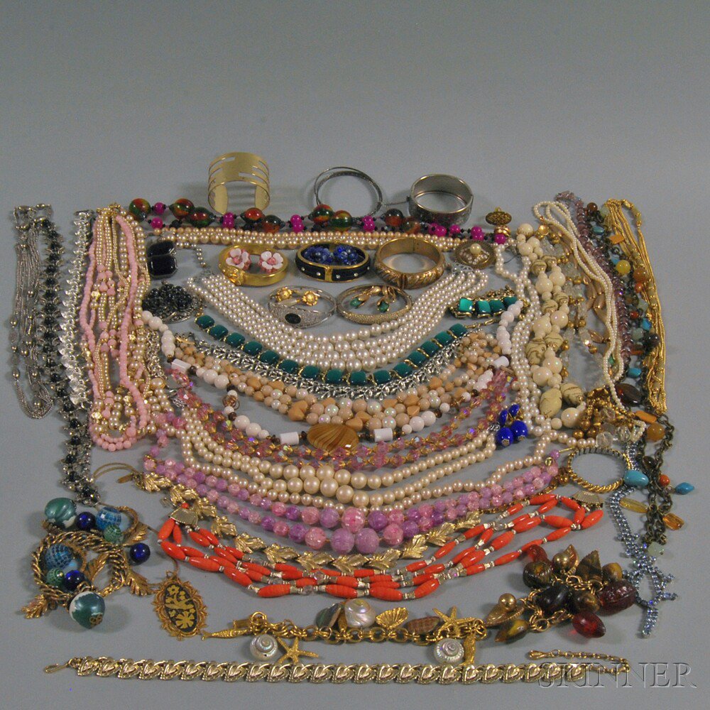 Appraisal: Group of Assorted Costume Jewelry including faux pearls bangles beaded