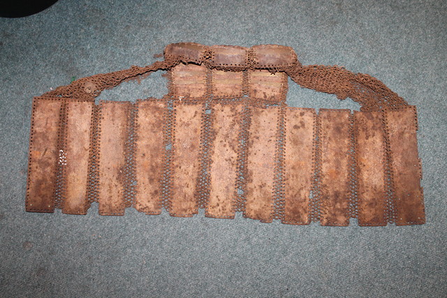 Appraisal: AN INDIAN STEEL BREAST PLATE with mail