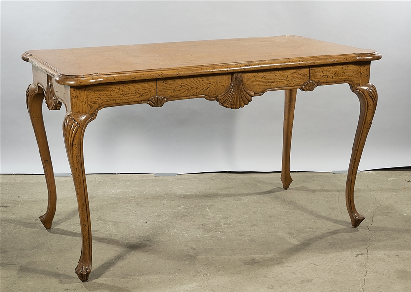 Appraisal: Vintage rococo-style wood desk with single drawer x x approx