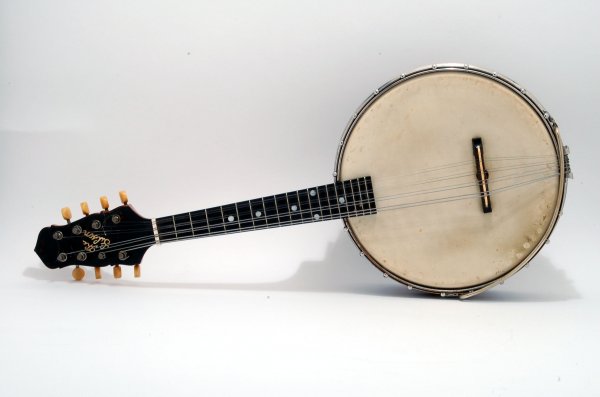 Appraisal: Gibson MB- mandolin-banjo eight string nickel plating ebony fretboard with