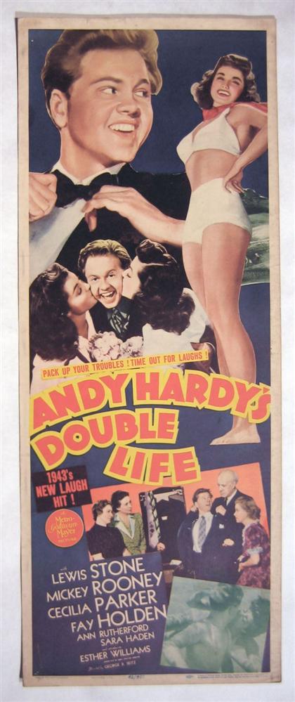 Appraisal: pieces Movie Posters Andy Hardy Andy Hardy's Double Life MGM