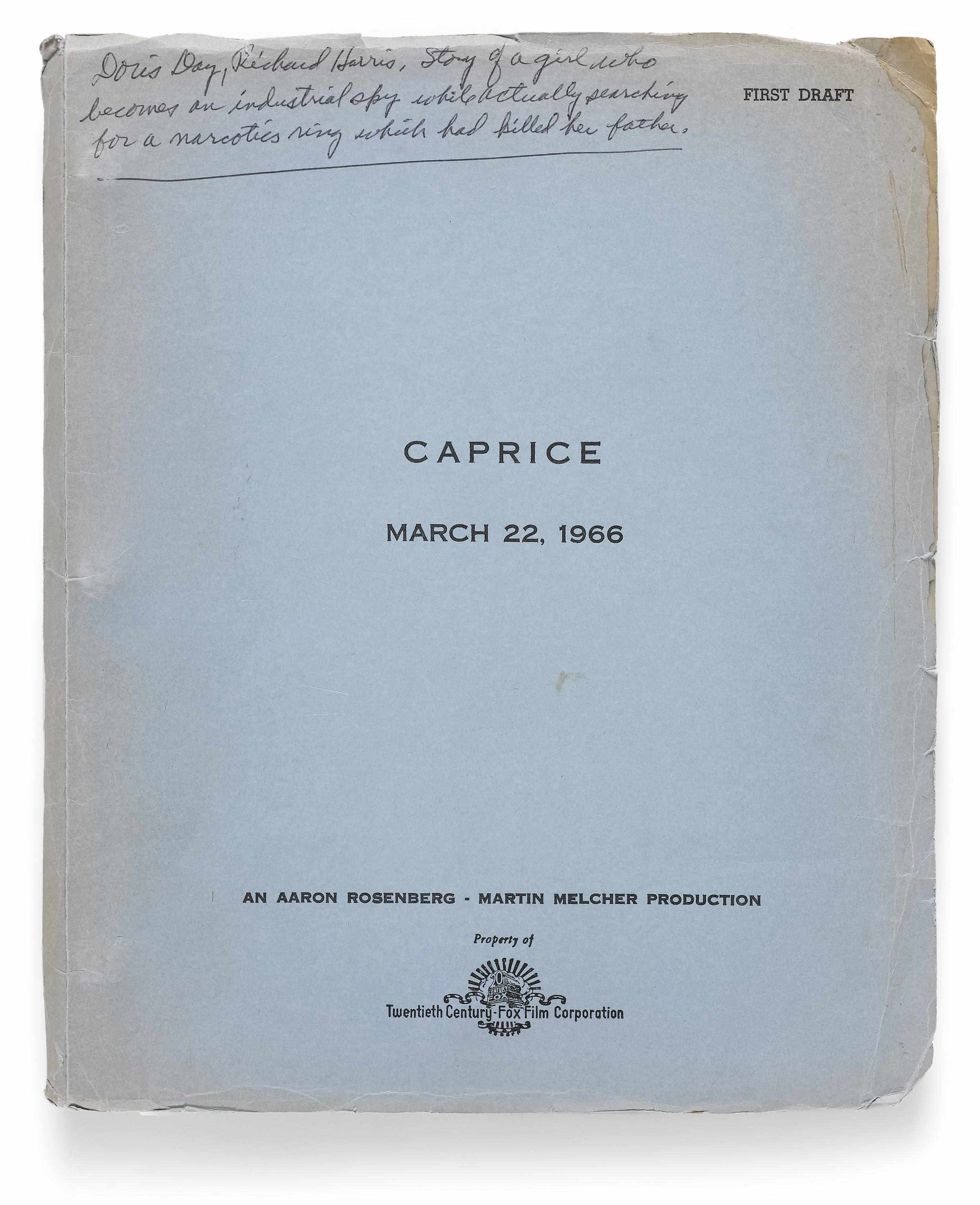 Appraisal: Property from Serendipity Books A storyboard script and first draft