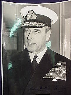 Appraisal: Glossy photograph of Louis Mountbatten in uniform as admiral of