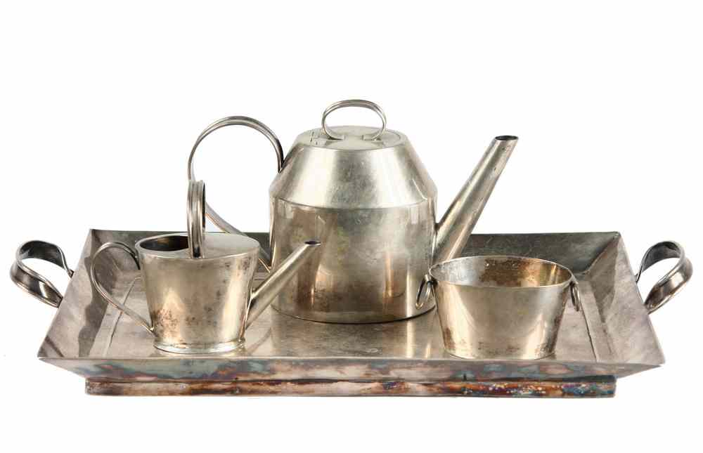 Appraisal: AUSTRIAN SILVER TEA SET - Piece Silver Tea Service in