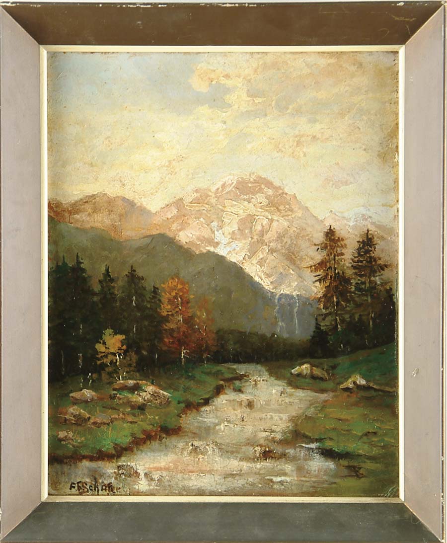 Appraisal: FREDERICK FERDINAND SCHAFER American - YOSEMITE VALLEY Oil on board