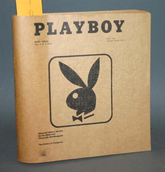 Appraisal: Braille Playboy Titles Vols duplicate consisting of braille text to