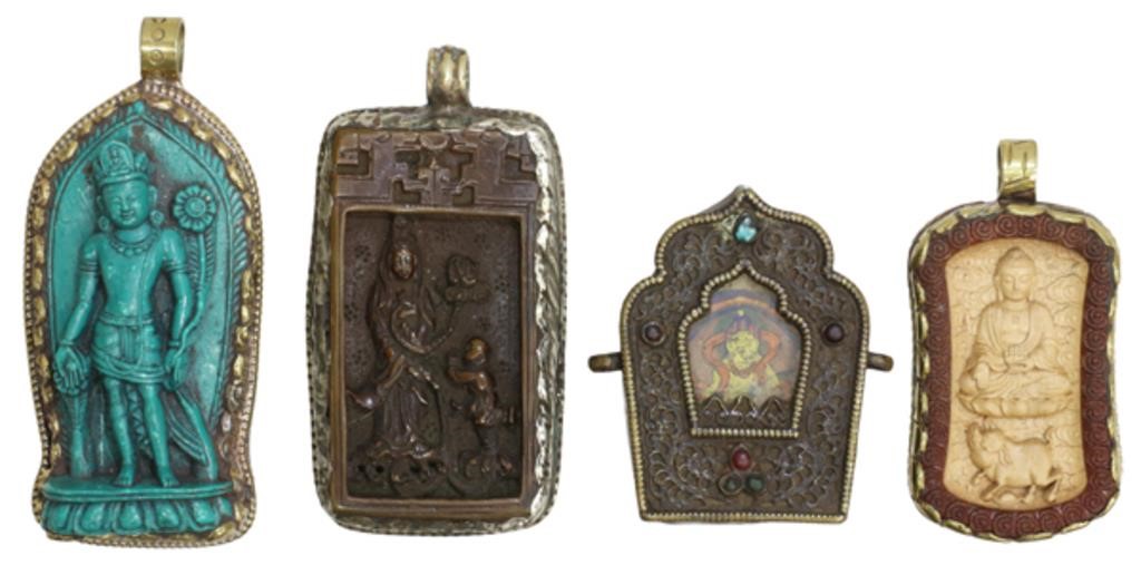 Appraisal: lot of Buddhist amulets pendants highlights include likely Chinese with