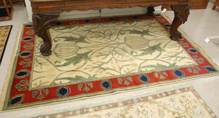 Appraisal: ARTS CRAFTS STYLE ORIENTAL AREA RUG Scottish Thistle design on