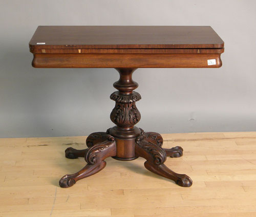 Appraisal: Empire revival card table h w