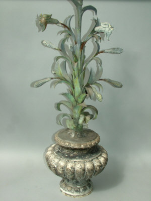 Appraisal: A collection of various painted metal floral ornaments a Victorian