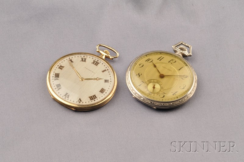 Appraisal: Two Open Face Pocket Watches Touchon Geneva and E Howard