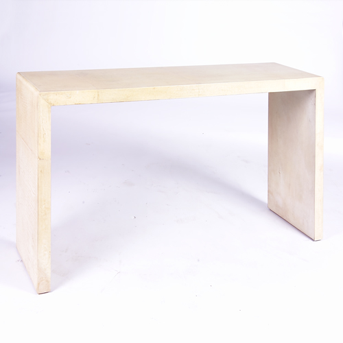 Appraisal: CONSOLE TABLE Console table with slab top and legs laminated