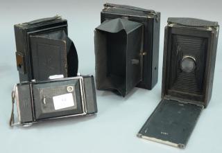 Appraisal: Four piece group of folding cameras including Premo Volute Zeiss