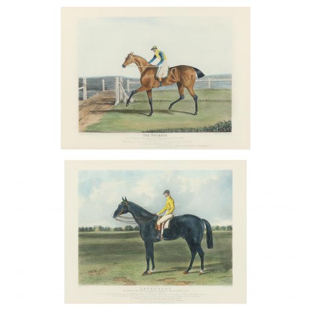 Appraisal: TWO ANTIQUE BRITISH HORSE RACING PORTRAITS LAUNCELOT AND THE DUCHESS