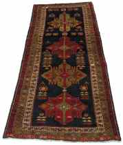 Appraisal: A Kazak Carpet ca 's Classic Kazak style runner with